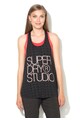 SUPERDRY Top gri garbune cu imprimeu Studio Elastic Femei