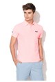 SUPERDRY Tricou polo roz melange din material pique New Fit Barbati