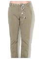 Tom Tailor Pantaloni chino verde militar cu un cordon Femei