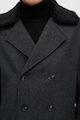 KOTON Dupla gombsoros kabát műszőrme részletekkel férfi