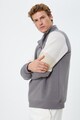 KOTON Colorblock dizájnú pulóver cipzáros hasítékkal férfi