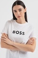 BOSS Tricou cu imprimeu logo Elogo Femei