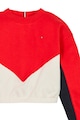Tommy Hilfiger Colorblock dizájnos pamuttartalmú pulóver Lány
