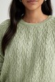 DeFacto Пуловер с овално деколте и плетка осморка Жени