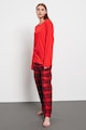 CALVIN KLEIN Памучна пижама с карирана долна част Жени