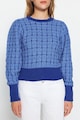 Trendyol Пуловер с овално деколте и контрастни краища Жени