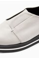 NEXT Pantofi flatform albi de piele cu clapa Femei