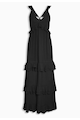 NEXT Rochie maxi neagra cu volane Femei