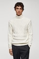 Mango Ladera gyapjútartalmú pulóver cikkcakkos mintával férfi