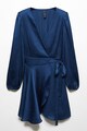 Mango Сатинирана рокля Rama със застъпен дизайн Жени
