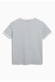 NEXT Tricou bej deschis cu bleumarin si imprimeu geometric Barbati