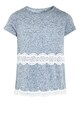 NEXT Детска тениска в синьо с плетена дантела Момичета