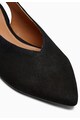NEXT Pantofi slingback negri din piele intoarsa cu varf ascutit Femei