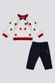 U.S. Polo Assn. Set de pantaloni de trening si bluza de trening cu imprimeu cu inimi Fete
