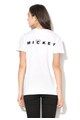 Disney Tricou alb cu imprimeu negru Mickey Femei