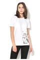 Disney Tricou alb cu imprimeu gri Minnie Barbati