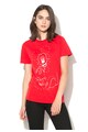 Disney Tricou rosu cu imprimeu alb Mickey Femei