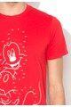 Disney Tricou rosu cu imprimeu alb Mickey Femei