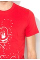 Disney Unisex Mickey Piros Póló Fehér Lenyomattal női