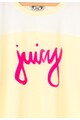Juicy Couture Bluza galben si alb cu logo Fete