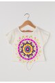 DESIGUAL Tricou alb unt cu decoratiuni frontale New Mexico Fete