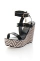 Liu Jo Sandale wedge negre lacuite Femei