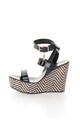 Liu Jo Sandale wedge negre lacuite Femei