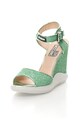 Love Moschino Sandale wedge cu aspect stralucitor Femei