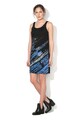 DESIGUAL Rochie neagra cu imprimeu multicolor Pennsylvania Femei