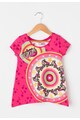 DESIGUAL Tricou fucsia cu imprimeu Virginia Fete