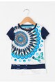 DESIGUAL Детска тениска в бяло и нюанси на синьо Момичета