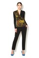 Versace Jeans Bluza negru si galben cu partea din fata drapata Femei