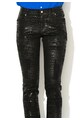 Versace Jeans Jeansi negri slim fit cu model reptila Femei