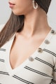 Liu Jo Bodycon fazonú V-nyakú csíkos ruha női