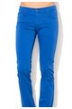 Versace Jeans Pantaloni albastri slim fit cu broderie logo Barbati