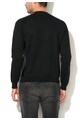 Versace Jeans Pulover negru tricotat fin cu logo brodat Barbati