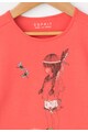 Esprit Tricou corai cu imprimeu frontal Fete