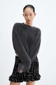 Mango Къс пуловер Sullivan с мъхест дизайн Жени