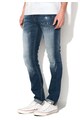 GUESS JEANS Jeansi super skinny albastri cu aspect decolorat Barbati