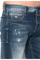 GUESS JEANS Jeansi super skinny albastri cu aspect decolorat Barbati