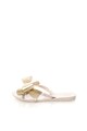 Melissa Papuci flip-flop cauciucati bej cu auriu Harmonic Fete