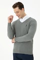 U.S. Polo Assn. Пуловер по тялото с шпиц и плетка осморка Мъже