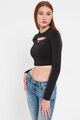 GUESS Bluza crop cu decupaj pe piept, pentru fitness Femei