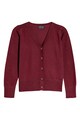 NEXT Cardigan rosu Bordeaux de bumbac cu decolteu in V Fete