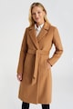 GreenPoint Gyapjútartalmú kabát megkötővel női
