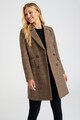 GreenPoint Dupla gombsoros kockás kabát női