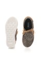 Colors of California Pantofi slip-on maro cu alb din piele cu par scurt Baieti