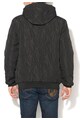 Versace Jeans Fekete Steppelt Kabát Kapucnival férfi