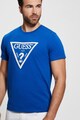 GUESS Tricou cu decolteu la baza gatului si logo Barbati