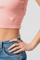 GUESS Bordázott crop sporttop női